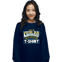Load image into Gallery viewer, Shirts Long Sleeve Shirts, Unisex / Small / Navy I Made The Kessel Run