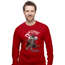 Load image into Gallery viewer, Shirts Long Sleeve Shirts, Unisex / Small / Red Mando Vs The Galaxy