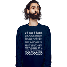 Load image into Gallery viewer, Shirts Long Sleeve Shirts, Unisex / Small / Navy Clark Tirade