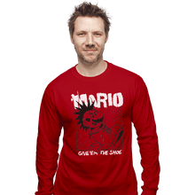 Load image into Gallery viewer, Shirts Long Sleeve Shirts, Unisex / Small / Red Give 'Em The Shoe