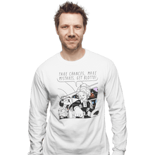 Load image into Gallery viewer, Shirts Long Sleeve Shirts, Unisex / Small / White Make Mistakes Get Blotto