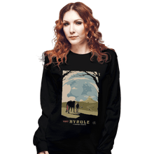 Load image into Gallery viewer, Shirts Long Sleeve Shirts, Unisex / Small / Black Epona Visit Hyrule