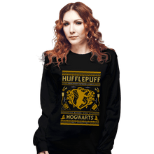 Load image into Gallery viewer, Shirts Long Sleeve Shirts, Unisex / Small / Black Hufflepuff Sweater