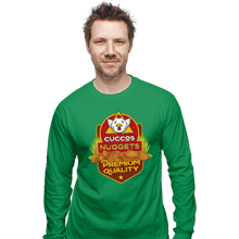 Load image into Gallery viewer, Shirts Long Sleeve Shirts, Unisex / Small / Irish Green Cuccos Nuggets