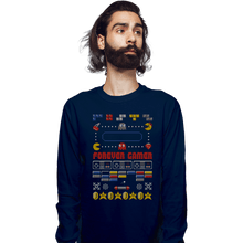Load image into Gallery viewer, Shirts Long Sleeve Shirts, Unisex / Small / Navy A Very Gamer Christmas