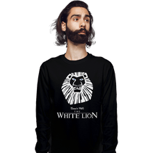 Load image into Gallery viewer, Shirts Long Sleeve Shirts, Unisex / Small / Black White Lion