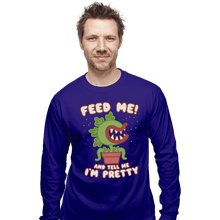 Load image into Gallery viewer, Daily_Deal_Shirts Long Sleeve Shirts, Unisex / Small / Violet Feed Me!!
