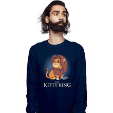 Load image into Gallery viewer, Shirts Long Sleeve Shirts, Unisex / Small / Navy The Kitty King