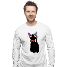 Load image into Gallery viewer, Shirts Long Sleeve Shirts, Unisex / Small / White Watercolor Cat