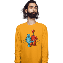 Load image into Gallery viewer, Shirts Long Sleeve Shirts, Unisex / Small / Gold Blue Kick!