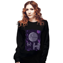 Load image into Gallery viewer, Daily_Deal_Shirts Long Sleeve Shirts, Unisex / Small / Black Pixel Death Star