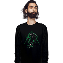 Load image into Gallery viewer, Shirts Long Sleeve Shirts, Unisex / Small / Black Cosmic Retro Link