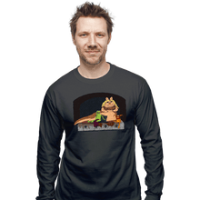 Load image into Gallery viewer, Daily_Deal_Shirts Long Sleeve Shirts, Unisex / Small / Charcoal Piggy The Hutt