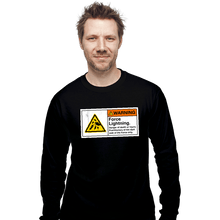 Load image into Gallery viewer, Daily_Deal_Shirts Long Sleeve Shirts, Unisex / Small / Black Caution Force Lightning