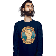Load image into Gallery viewer, Shirts Long Sleeve Shirts, Unisex / Small / Navy A Man Chooses A Slave Obeys