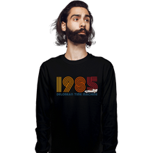 Load image into Gallery viewer, Shirts Long Sleeve Shirts, Unisex / Small / Black 1985 DeLorean Time Machine