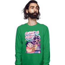 Load image into Gallery viewer, Shirts Long Sleeve Shirts, Unisex / Small / Irish Green Cookie Cat