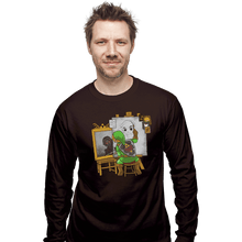 Load image into Gallery viewer, Shirts Long Sleeve Shirts, Unisex / Small / Dark Chocolate Heroic Self Portrait
