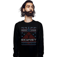 Load image into Gallery viewer, Daily_Deal_Shirts Long Sleeve Shirts, Unisex / Small / Black Happy Cyber Xmas