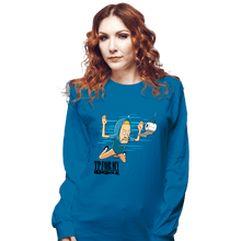 Load image into Gallery viewer, Shirts Long Sleeve Shirts, Unisex / Small / Sapphire Smells Like Bunghole