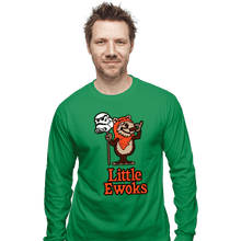 Load image into Gallery viewer, Daily_Deal_Shirts Long Sleeve Shirts, Unisex / Small / Irish Green Little Ewoks

