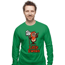 Load image into Gallery viewer, Daily_Deal_Shirts Long Sleeve Shirts, Unisex / Small / Irish Green Little Ewoks