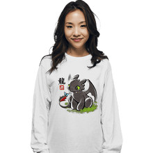 Load image into Gallery viewer, Shirts Long Sleeve Shirts, Unisex / Small / White Dragon Ink
