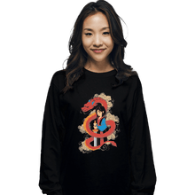 Load image into Gallery viewer, Shirts Long Sleeve Shirts, Unisex / Small / Black Mulan And The Dragon
