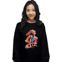 Load image into Gallery viewer, Shirts Long Sleeve Shirts, Unisex / Small / Black Mulan And The Dragon