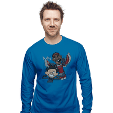 Load image into Gallery viewer, Shirts Long Sleeve Shirts, Unisex / Small / Sapphire Bucky And Sam