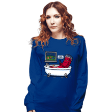 Load image into Gallery viewer, Daily_Deal_Shirts Long Sleeve Shirts, Unisex / Small / Royal Blue Piece On The Way