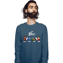 Load image into Gallery viewer, Daily_Deal_Shirts Long Sleeve Shirts, Unisex / Small / Indigo Blue The 8 Bits
