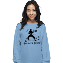 Load image into Gallery viewer, Secret_Shirts Long Sleeve Shirts, Unisex / Small / Powder Blue Stealth Check