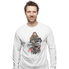 Load image into Gallery viewer, Shirts Long Sleeve Shirts, Unisex / Small / White God Of Thunder Watercolor
