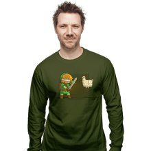 Load image into Gallery viewer, Shirts Long Sleeve Shirts, Unisex / Small / Military Green Hylian Pinata