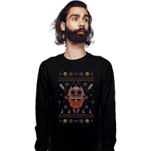 Load image into Gallery viewer, Shirts Long Sleeve Shirts, Unisex / Small / Black Lamb Christmas