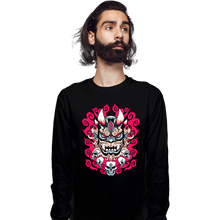 Load image into Gallery viewer, Shirts Long Sleeve Shirts, Unisex / Small / Black Demon Mask