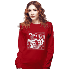 Load image into Gallery viewer, Daily_Deal_Shirts Long Sleeve Shirts, Unisex / Small / Red Pizza Ball