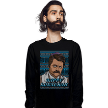 Load image into Gallery viewer, Shirts Long Sleeve Shirts, Unisex / Small / Black Happy Ronnukah