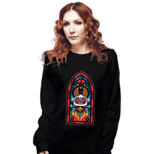 Load image into Gallery viewer, Daily_Deal_Shirts Long Sleeve Shirts, Unisex / Small / Black Lamb Stained Glass