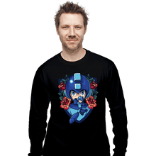 Load image into Gallery viewer, Secret_Shirts Long Sleeve Shirts, Unisex / Small / Black Megaman Crest