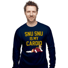 Load image into Gallery viewer, Shirts Long Sleeve Shirts, Unisex / Small / Navy Snu Snu Is My Cardio