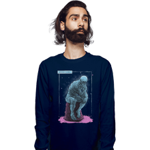 Load image into Gallery viewer, Shirts Long Sleeve Shirts, Unisex / Small / Navy Blue Thinker