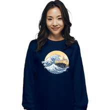 Load image into Gallery viewer, Daily_Deal_Shirts Long Sleeve Shirts, Unisex / Small / Navy The Great Wave of the Ringwraiths