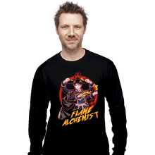 Load image into Gallery viewer, Shirts Long Sleeve Shirts, Unisex / Small / Black Flame Alchemist
