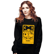 Load image into Gallery viewer, Shirts Long Sleeve Shirts, Unisex / Small / Black Robo Tarot Card