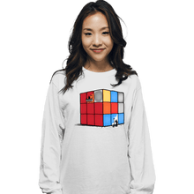 Load image into Gallery viewer, Shirts Long Sleeve Shirts, Unisex / Small / White Solving The Cube
