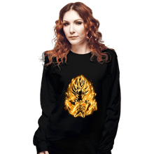 Load image into Gallery viewer, Shirts Long Sleeve Shirts, Unisex / Small / Black Golden Saiyan Rose