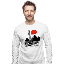Load image into Gallery viewer, Shirts Long Sleeve Shirts, Unisex / Small / White Red Sun Hero