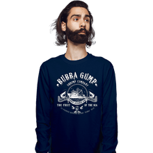 Load image into Gallery viewer, Daily_Deal_Shirts Long Sleeve Shirts, Unisex / Small / Navy Bubba Gump Shrimp Company